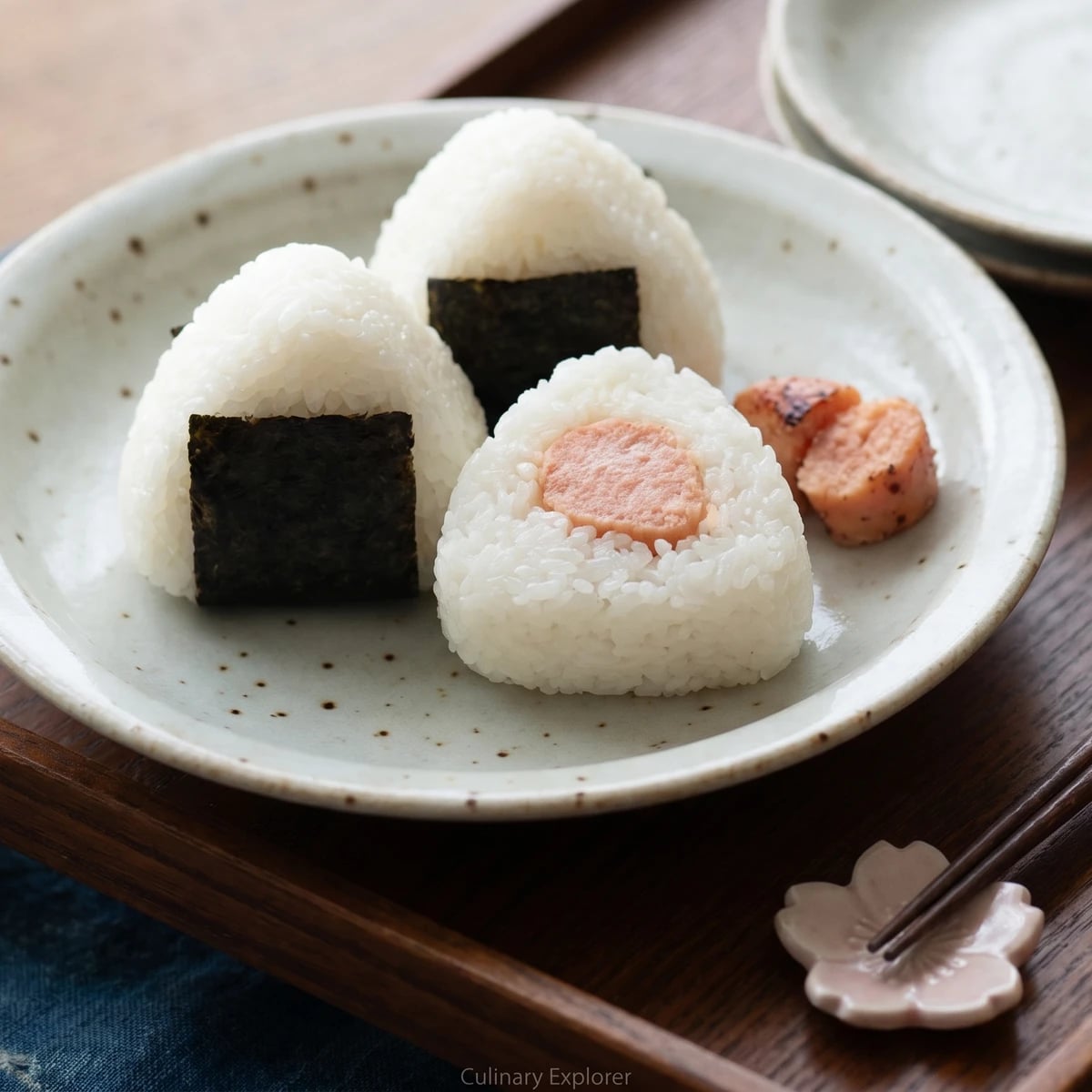 Tarako Onigiri (たらこおにぎり, salted cod roe)