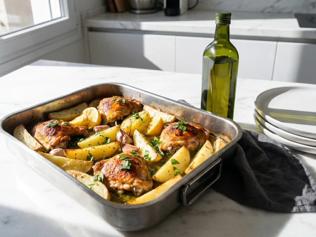 Attiki Kotopoulo me Patates sto Fourno (Κοτόπουλο με Πατάτες στο Φούρνο) - Chef Dimitra
