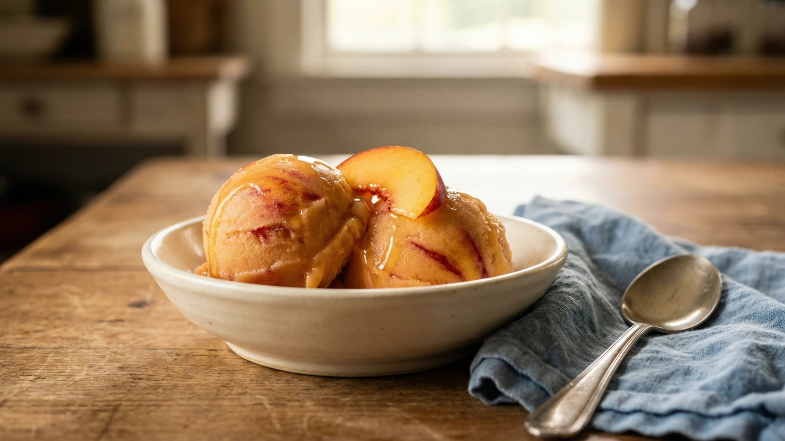 Peak-Season Nectarine Sorbet with Honey