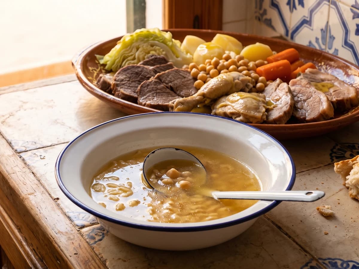 Brou Menorquí (Menorcan Cocido Broth) - Chef Isabel