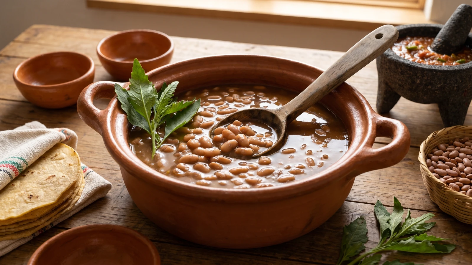 Frijoles de la Olla con Epazote