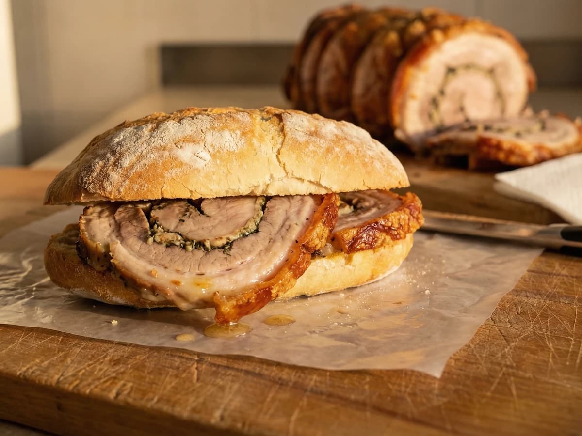 Panino con Porchetta all'Umbra - Chef Graziella