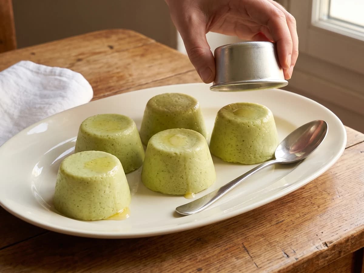 Moulded Pease Purée for Garnish