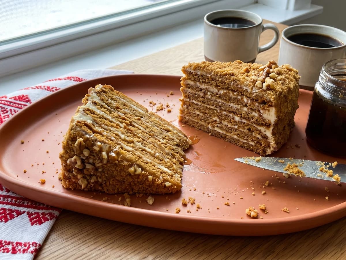 Medivnyk (медівник, spiced honey cake) - Chef Lesia