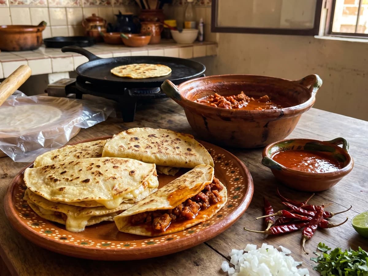 Pressed Chicharron Quesadillas from Guadalajara - Chef Lupita