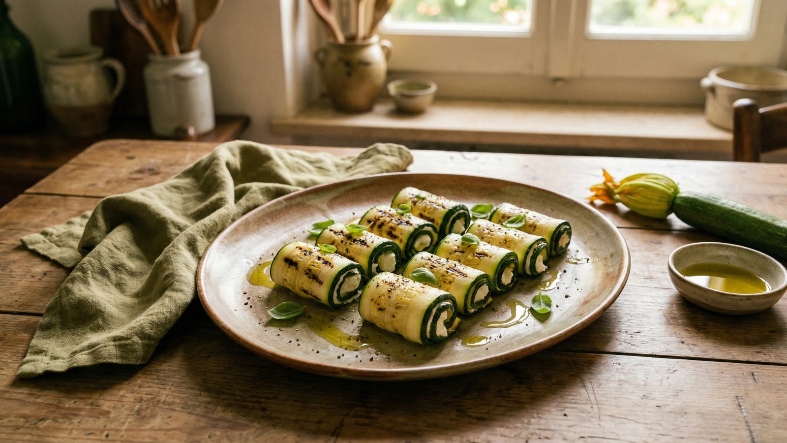 Involtini di Zucchine Grigliate